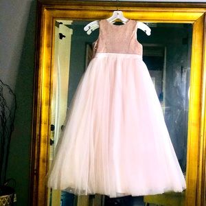 Girl size 8 David Bridal flower girl dress